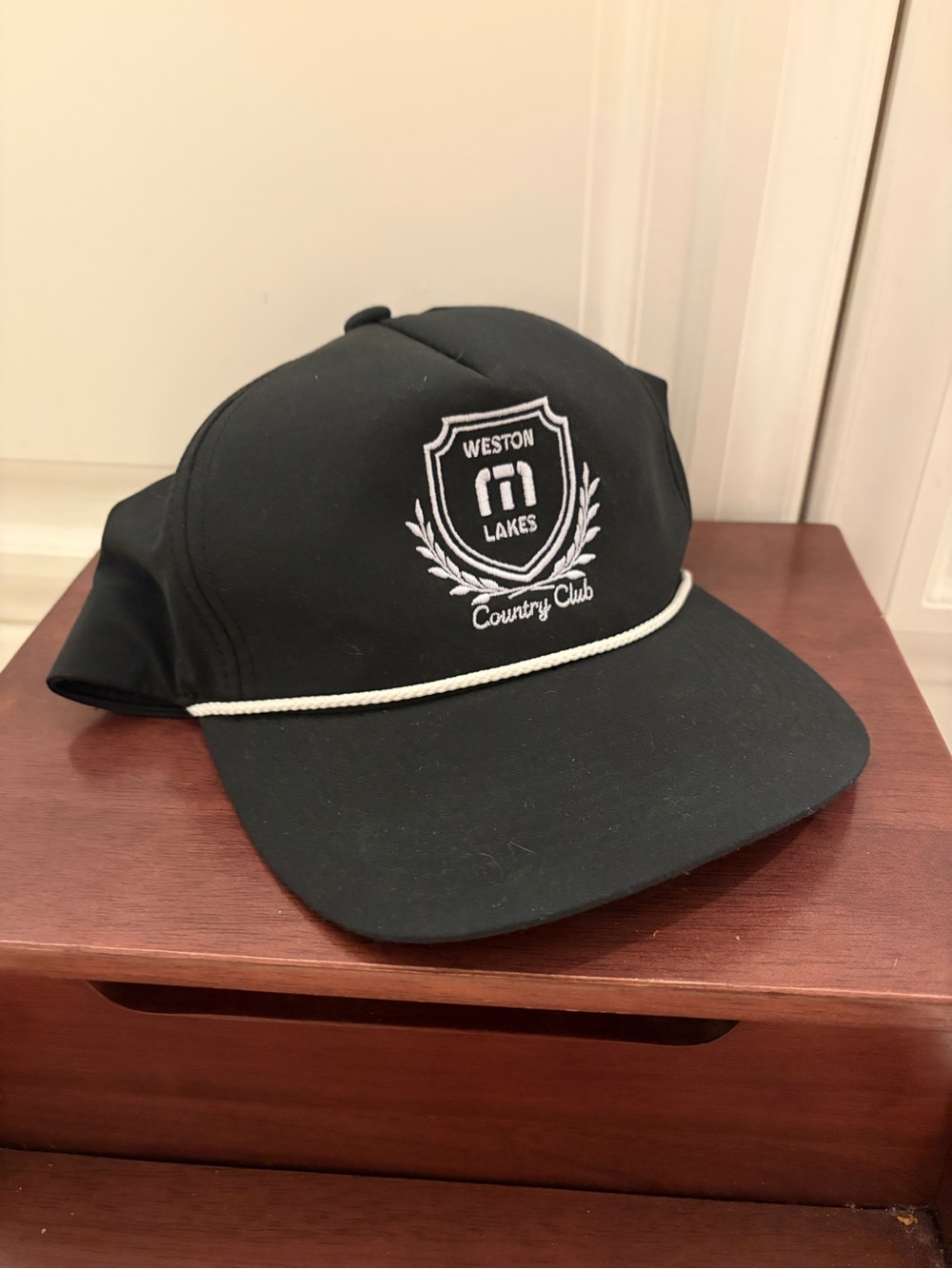 Travis Mathew Weston Lakes Country Club Rope Snapback Hat NWT Black
